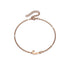 Bold Alphabet Letter Initial Charm Bracelet in Rose Gold Tone